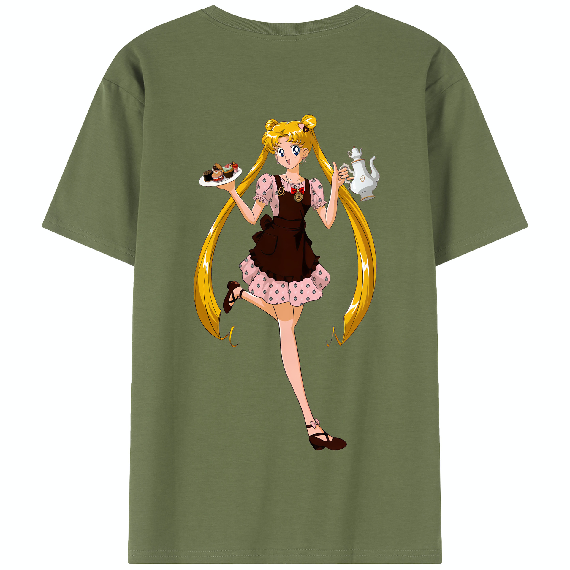 （画像用） 美少女戦士セーラームーン 愛野 美奈子 あいの みなこ Sailor Moon Aino Minako 綿100％半袖Tシャツ（背面プリント）